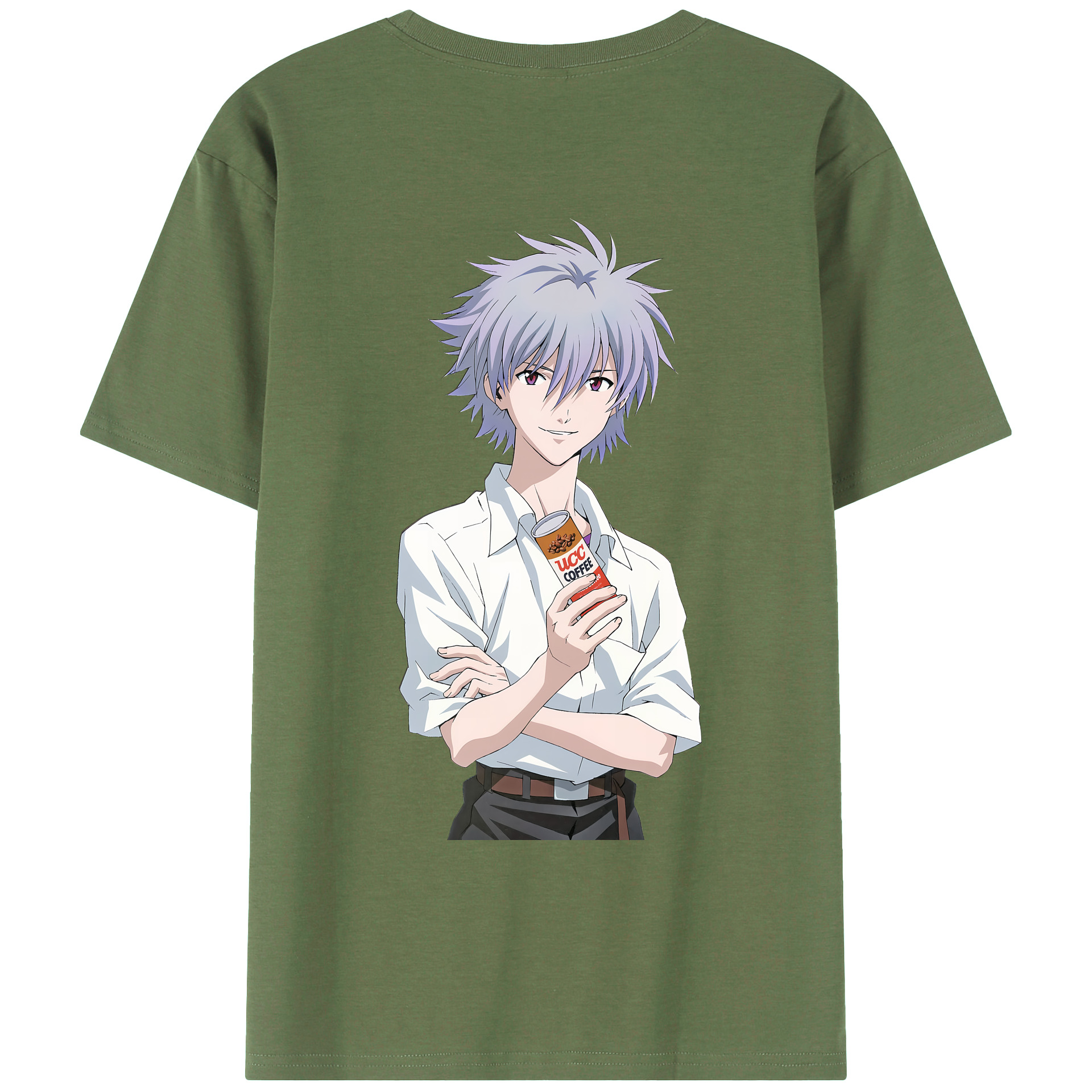 （画像用） EVA 新世紀エヴァンゲリオン 綿100％ メンズ半袖Tシャツ（バックプリント） 通気性